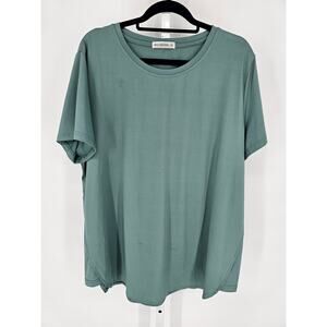Miss Fortune Womens Sz 3XL Short Sleeve Crew Neck T Shirt Seafoam